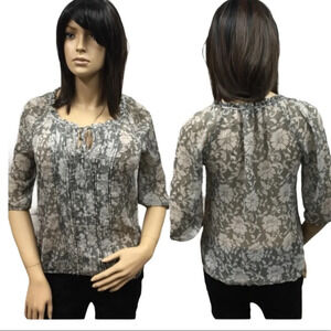 WS81 Express Designer brand Floral blouse Top S